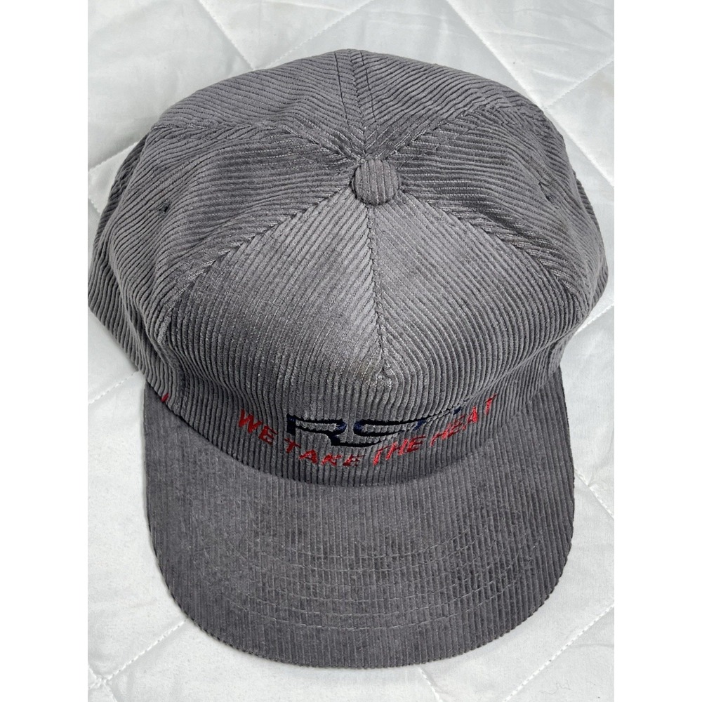 Vintage Yupoong Corduroy Hat Snapback  We Take The Heat 90s - Picture 5 of 5